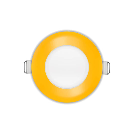 P-7298 3 Inch Round Yellow Finish, 8W, 600 Lumens, 5CCT Slim Light
