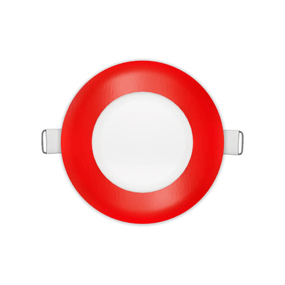P-7302 4 Inch Round Red Finish, 12W, 1000 Lumens, 5CCT Slim Light