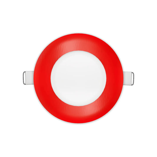 P-7302 4 Inch Round Red Finish, 12W, 1000 Lumens, 5CCT Slim Light