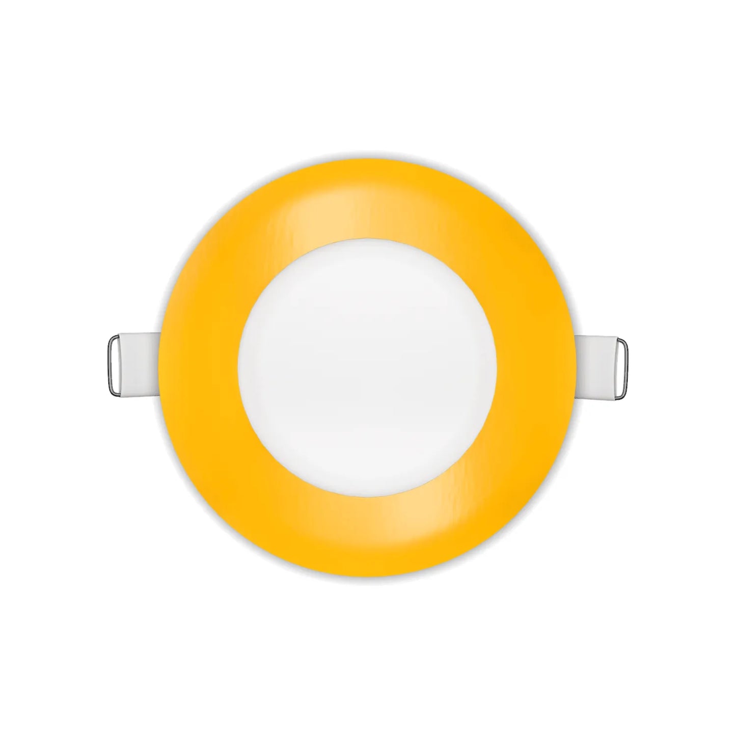 P-7304 4 Inch Round Yellow Finish, 12W, 1000 Lumens, 5CCT Slim Light