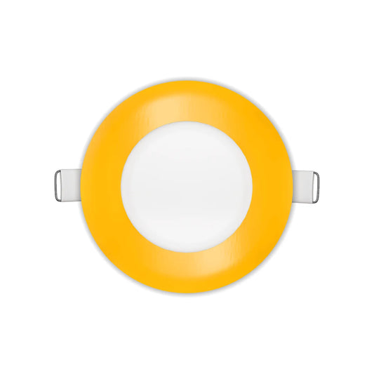 P-7304 4 Inch Round Yellow Finish, 12W, 1000 Lumens, 5CCT Slim Light