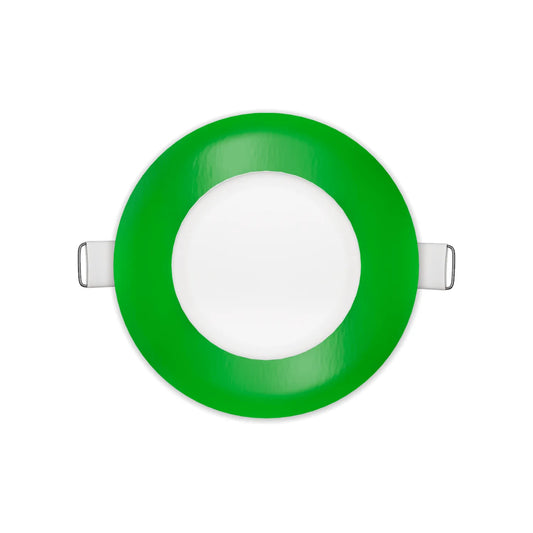 P-7305 4 Inch Round Green Finish, 12W, 1000 Lumens, 5CCT Slim Light