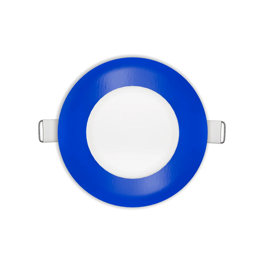P-7306 4 Inch Round Blue Finish, 12W, 1000 Lumens, 5CCT Slim Light