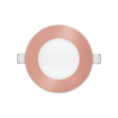 P-7307 4 Inch Round Rose Blush Finish, 12W, 1000 Lumens, 5CCT Slim Light