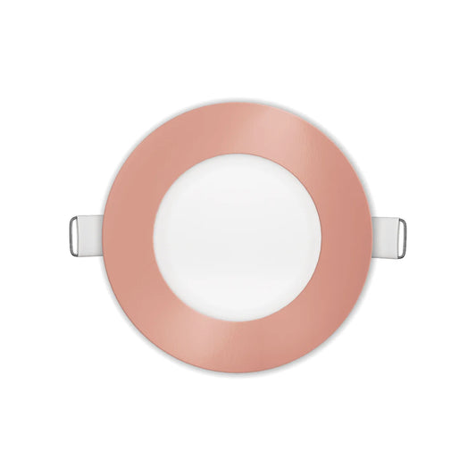 P-7307 4 Inch Round Rose Blush Finish, 12W, 1000 Lumens, 5CCT Slim Light