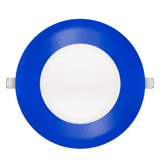 P-7312 5 Inch Round Blue Finish, 15W, 1350 Lumens, 5CCT Slim Light
