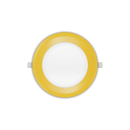 P-7316 6 Inch Round Yellow Finish, 20W, 1800 Lumens, 5CCT Slim Light