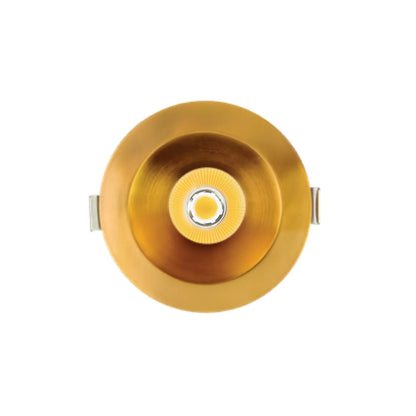 P-7329 6 Inch Round Brushed Brass 40-82W, 3800-7200 Lumens, 5CCT Recessed Light