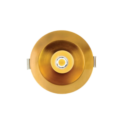 P-7329 6 Inch Round Brushed Brass 40-82W, 3800-7200 Lumens, 5CCT Recessed Light