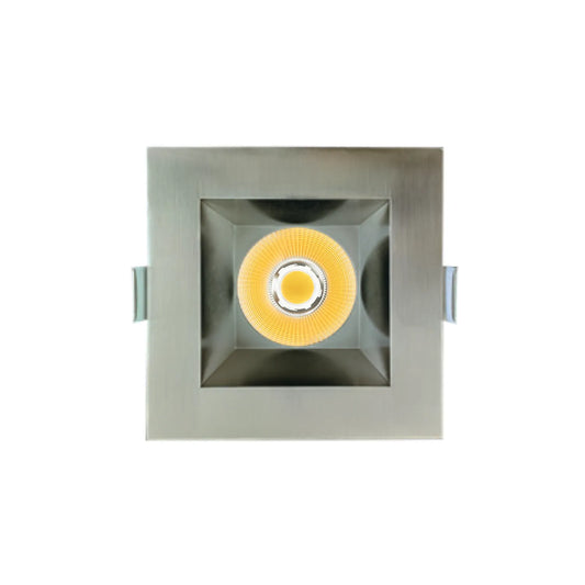 P-7336 6 Inch Square Brushed Nickel 40-82W, 3800-7200 Lumens, 5CCT Recessed Light