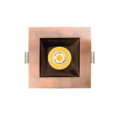 P-7338 6 Inch Square Brushed Copper 40-82W, 3800-7200 Lumens, 5CCT Recessed Light