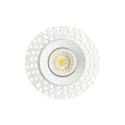P-7340 2 Inch Trimless Round White 8W, 800 Lumens, 5CCT Gimbal Light