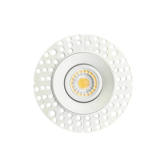 P-7340 2 Inch Trimless Round White 8W, 800 Lumens, 5CCT Gimbal Light