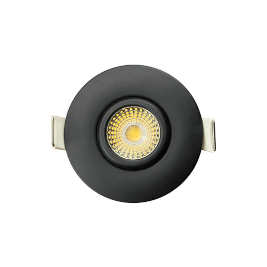 P-7342 2 Inch Round Black HO, 8-14W, 700-1100 Lumens, 5CCT Gimbal Light
