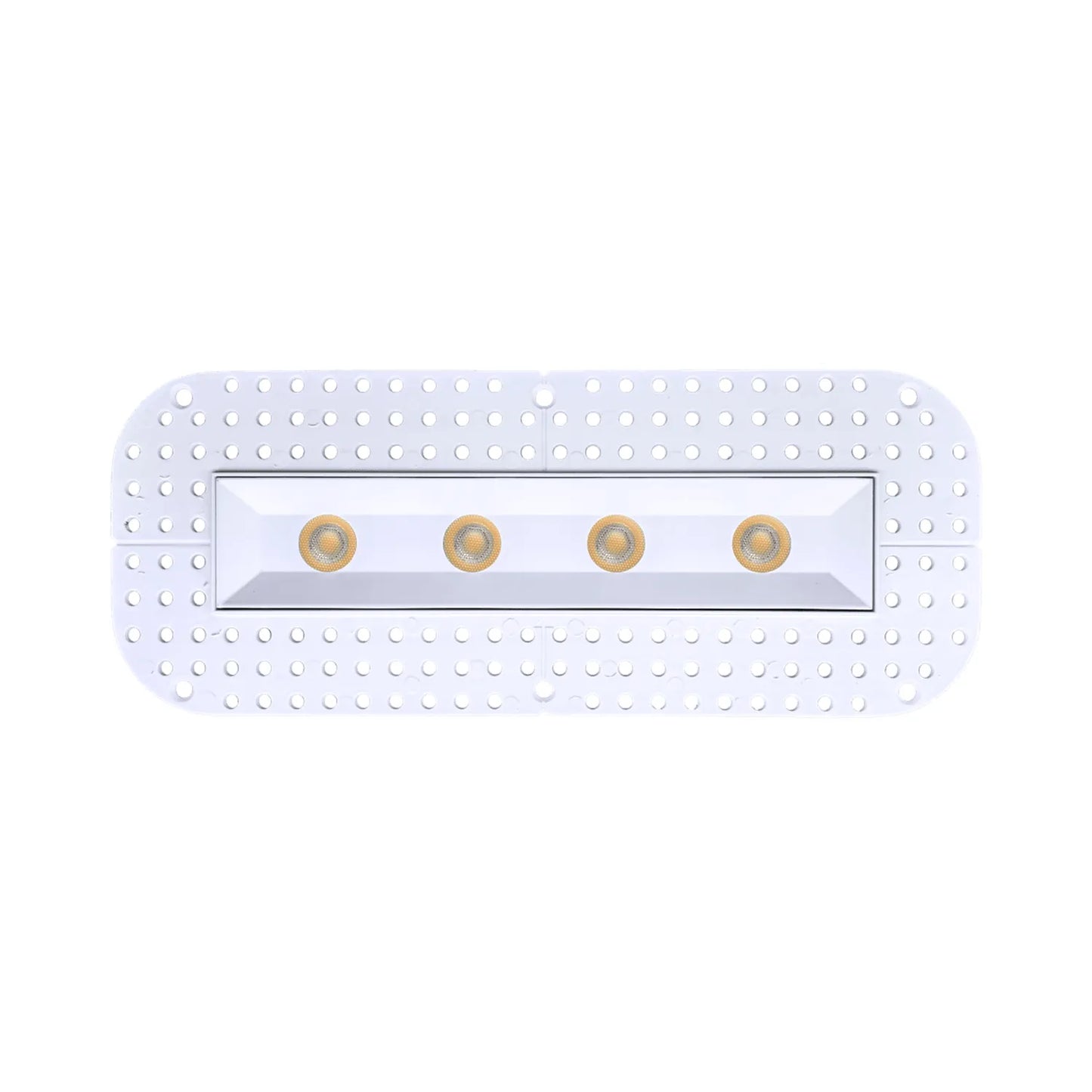 P-7350 1.5 Inch Trimless Ultra-Narrow 4 Head White 28W, 2400 Lumens, 5CCT Recessed Light