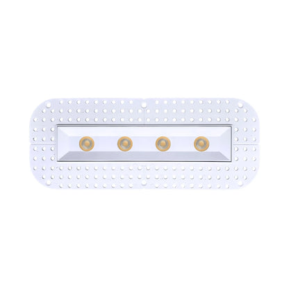 P-7350 1.5 Inch Trimless Ultra-Narrow 4 Head White 28W, 2400 Lumens, 5CCT Recessed Light