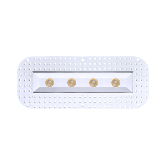 P-7350 1.5 Inch Trimless Ultra-Narrow 4 Head White 28W, 2400 Lumens, 5CCT Recessed Light