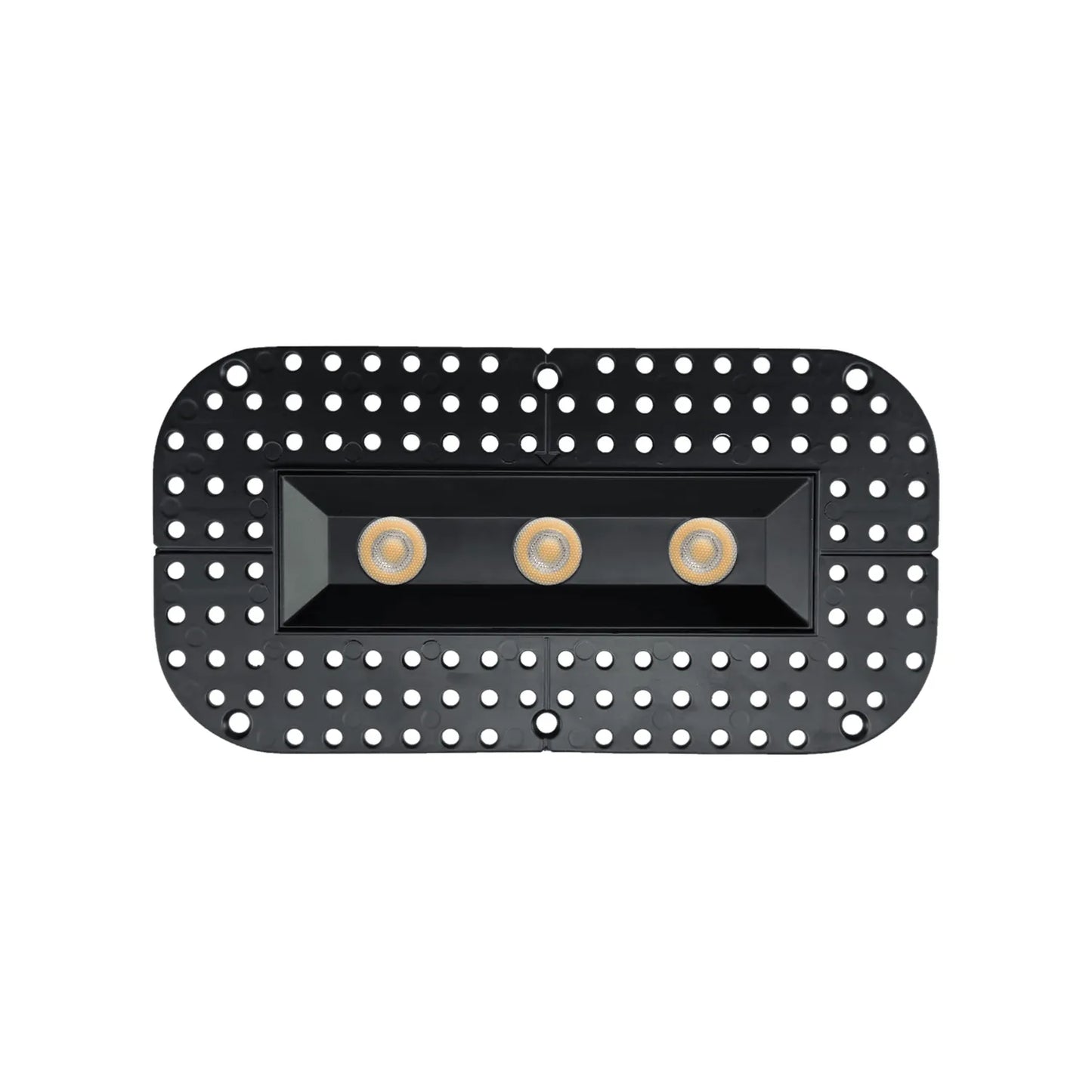 P-7353 1.5 Inch Trimless Ultra-Narrow 3 Head Black 21W, 1800 Lumens, 5CCT Recessed Light