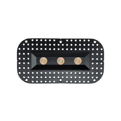 P-7353 1.5 Inch Trimless Ultra-Narrow 3 Head Black 21W, 1800 Lumens, 5CCT Recessed Light