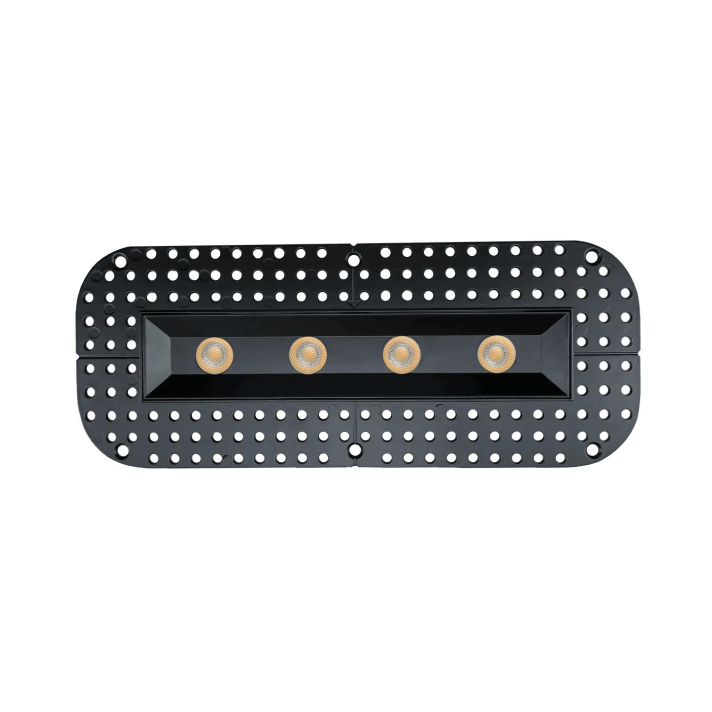 P-7354 1.5 Inch Trimless Ultra-Narrow 4 Head Black 28W, 2400 Lumens, 5CCT Recessed Light