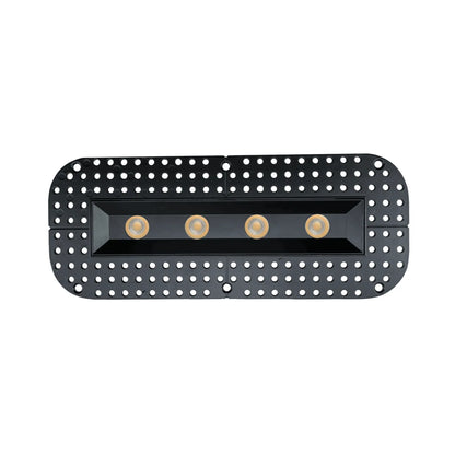 P-7354 1.5 Inch Trimless Ultra-Narrow 4 Head Black 28W, 2400 Lumens, 5CCT Recessed Light