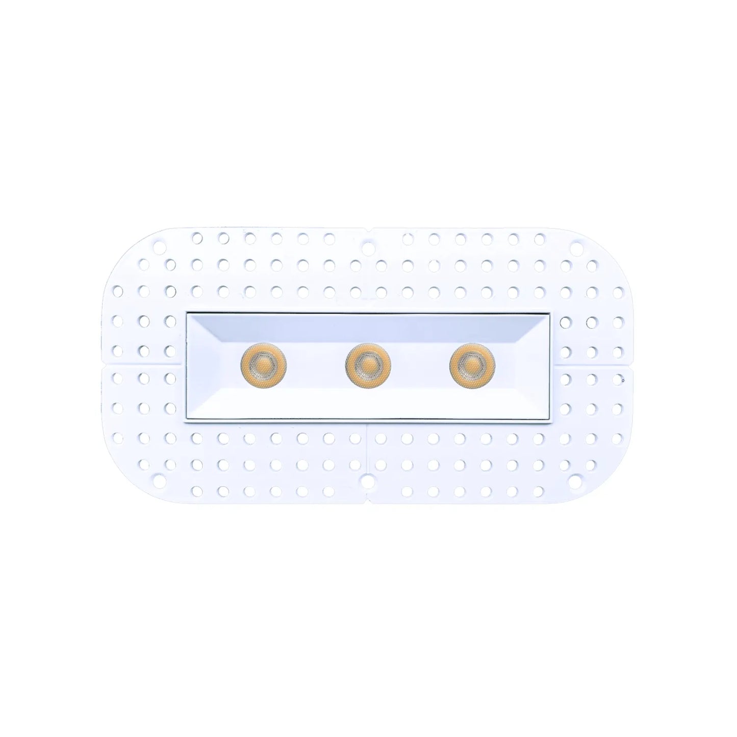 P-7357 1.5 Inch Trimless Ultra-Narrow 3 Head White HO, 45W, 3300 Lumens, 5CCT Recessed Light