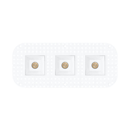 P-7383 1.5 inch Trimless 3 Head Square White HO, 45W, 3300 Lumens, 5CCT Recessed Light