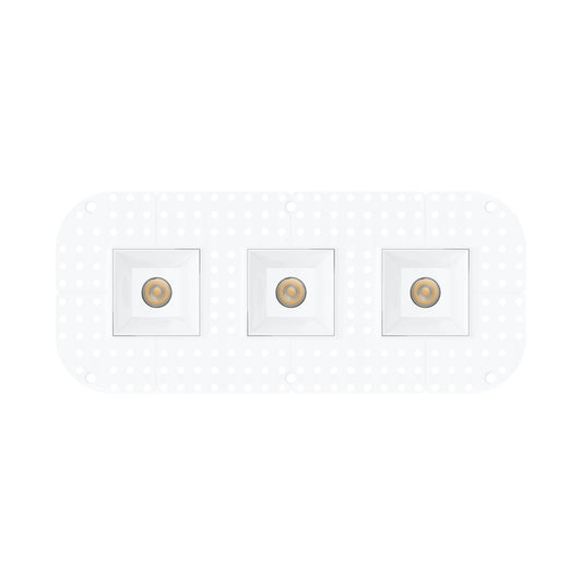 P-7383 1.5 inch Trimless 3 Head Square White HO, 45W, 3300 Lumens, 5CCT Recessed Light
