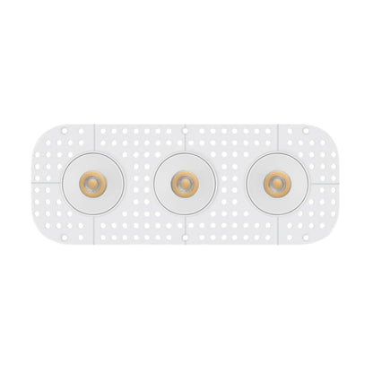 P-7387 2 inch Trimless 3 Head Round White 24W, 2100 Lumens, 5CCT Recessed Light