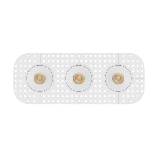 P-7387 2 inch Trimless 3 Head Round White 24W, 2100 Lumens, 5CCT Recessed Light