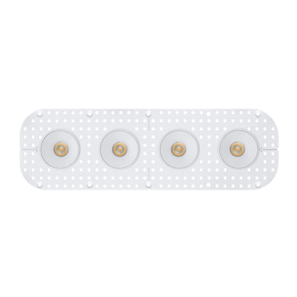P-7388 2 inch Trimless 4 Head Round White 32W, 2800 Lumens, 5CCT Recessed Light