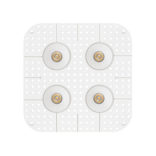 P-7389 2 inch Trimless Quadruple Head Round White 32W, 2800 Lumens, 5CCT Recessed Light