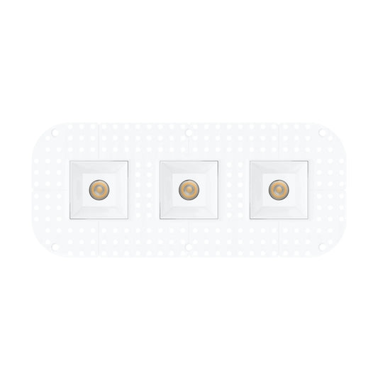P-7392 2 inch Trimless 3 Head Square White 24W, 2100 Lumens, 5CCT Recessed Light