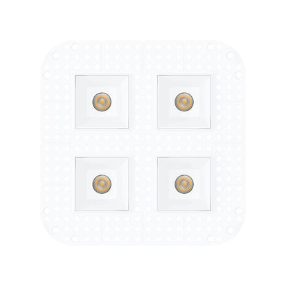 P-7394 2 inch Trimless Quadruple Head Square White 32W, 2800 Lumens, 5CCT Recessed Light