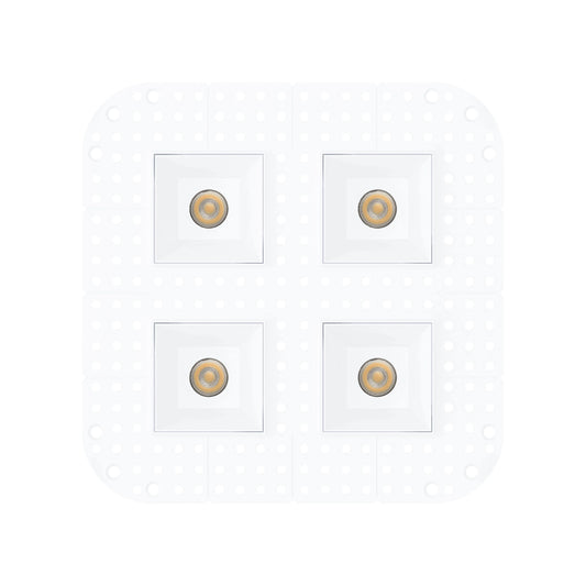 P-7394 2 inch Trimless Quadruple Head Square White 32W, 2800 Lumens, 5CCT Recessed Light