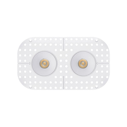 P-7395 2 inch Trimless 2 Head Round White HO, 16/28W, 1500/2400 Lumens, 5CCT Recessed Light