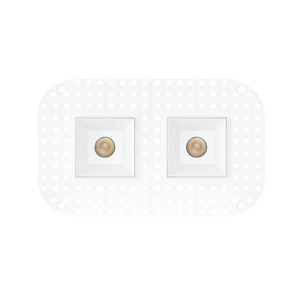 P-7400 2 inch Trimless 2 Head Square White HO, 16/28W, 1500/2400 Lumens, 5CCT Recessed Light