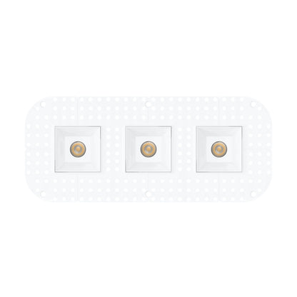 P-7401 2 inch Trimless 3 Head Square White HO, 24/42W, 2250/3600 Lumens, 5CCT Recessed Light