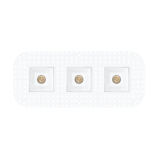 P-7401 2 inch Trimless 3 Head Square White HO, 24/42W, 2250/3600 Lumens, 5CCT Recessed Light