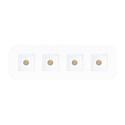 P-7402 2 inch Trimless 4 Head Square White HO, 32/56W, 3000/4800 Lumens, 5CCT Recessed Light