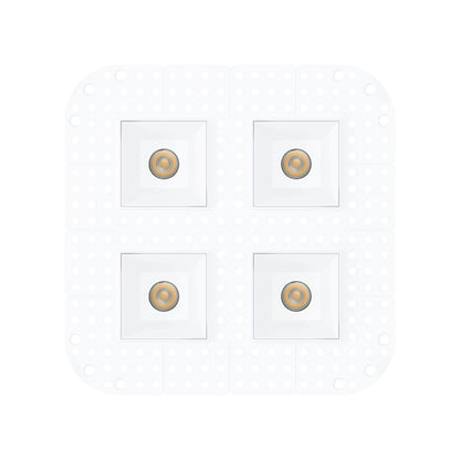 P-7403 2 inch Trimless Quadruple Head Square White HO, 32/56W, 3000/4800 Lumens, 5CCT Recessed Light