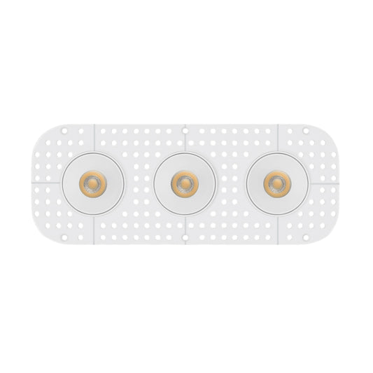 P-7405 2 inch Trimless 3 Head Round White HO, 42/60W, 3600/5100 Lumens, 5CCT Recessed Light