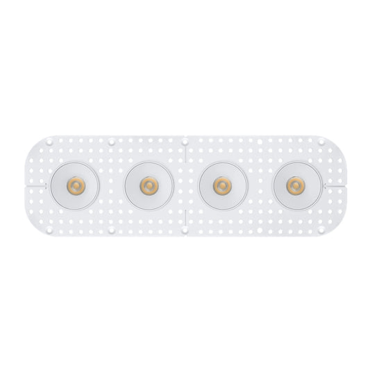 P-7406 2 inch Trimless 4 Head Round White HO, 56/80W, 4800/6800 Lumens, 5CCT Recessed Light