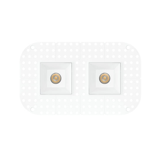 P-7409 2 inch Trimless 2 Head Square White HO, 28/40W, 2400/3400 Lumens, 5CCT Recessed Light