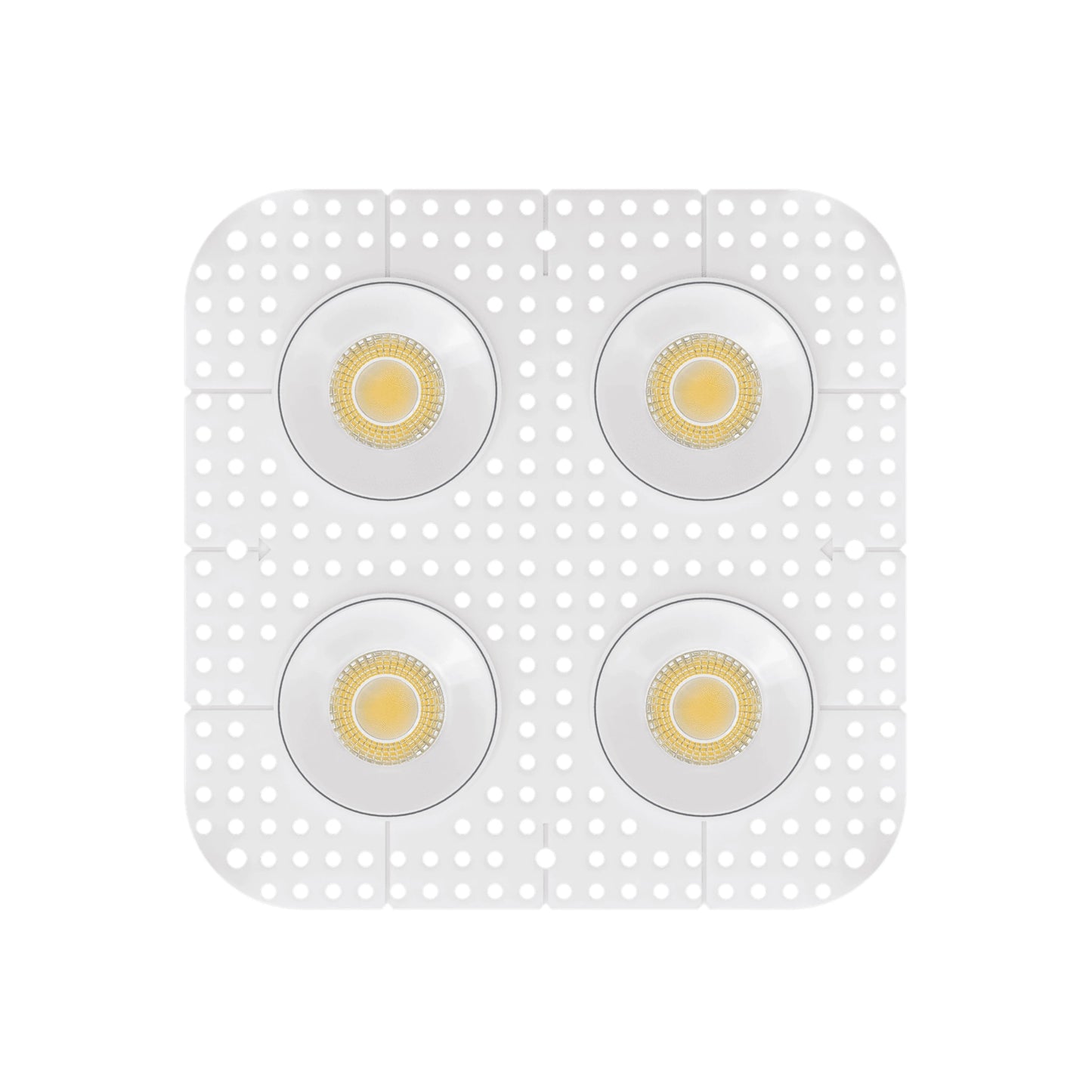 P-7416 3 inch Trimless Quadruple Head Round White 36W, 3400 Lumens, 5CCT Recessed Light