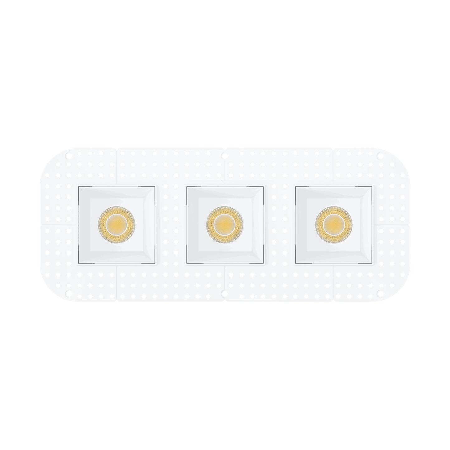 P-7419 3 inch Trimless 3 Head Square White 27W, 2550 Lumens, 5CCT Recessed Light