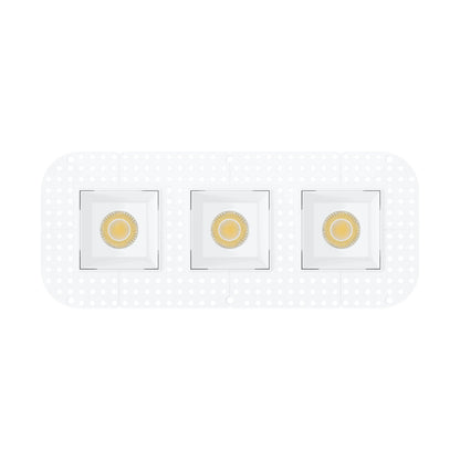 P-7419 3 inch Trimless 3 Head Square White 27W, 2550 Lumens, 5CCT Recessed Light