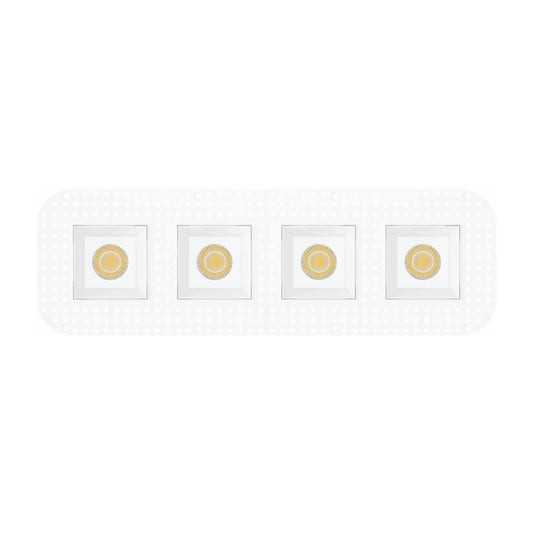 P-7420 3 inch Trimless 4 Head Square White 36W, 3400 Lumens, 5CCT Recessed Light