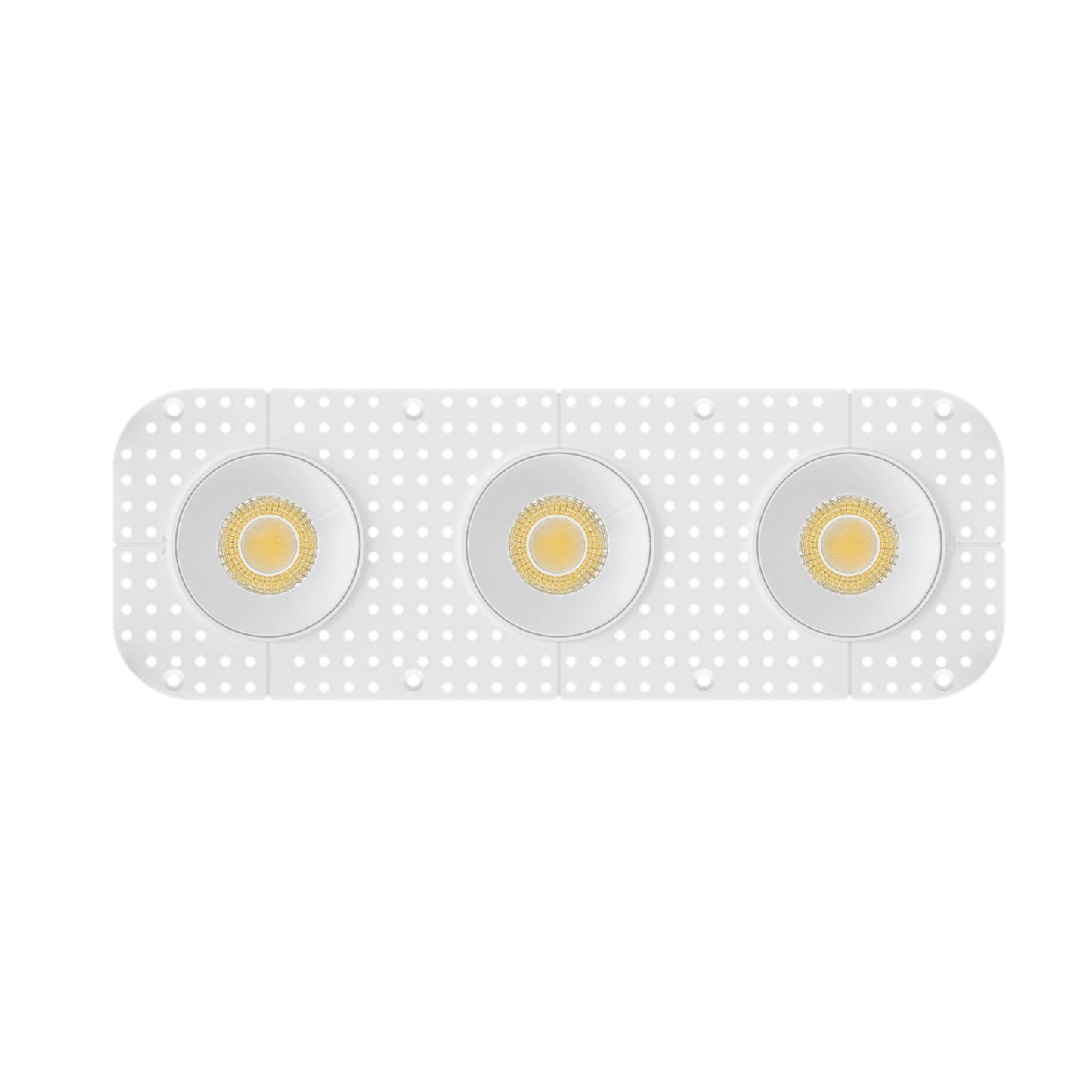 P-7423 3 inch Trimless 3 Head Round White HO, 45/60W, 4200/6300 Lumens, 5CCT Recessed Light