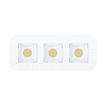 P-7428 3 inch Trimless 3 Head Square White HO, 45/60W, 4200/6300 Lumens, 5CCT Recessed Light